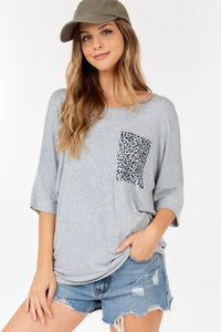 Take On The Day Leopard Pocket Top