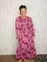 Purple & Floral Chiffon Dress