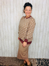 Lana Polkadot Rib Knit Top