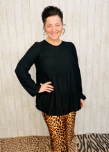 Clara Black Babydoll Swiss Dot Top