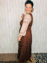 Misty Brown Paisley & Floral Woven Dress