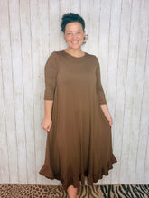 Handkerchief Dress- Brown