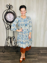 Feminine & Fabulous Navy and Sage Tunic