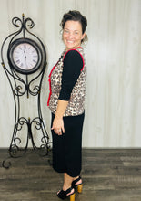 Red & Leopard Vest