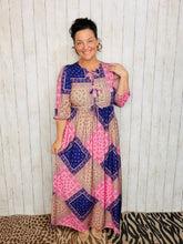 Missy Purple & Pink Patchwork Dress