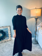 Jaqueline Vintage & Textured Dress- Black