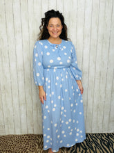 Kayla Blue Dot Dress
