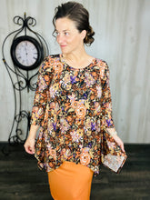 Rissa Handkerchief Tunic- Orange Floral