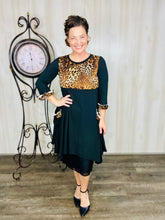 Glorious Black & Leopard Ruffle Tunic (Style 2)