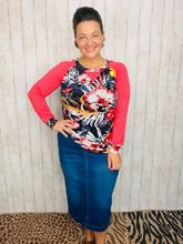 Coral & Floral Top