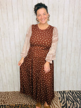 Misty Brown Paisley & Floral Woven Dress