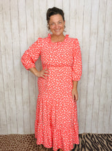 Tasha Coral & Dot Dress