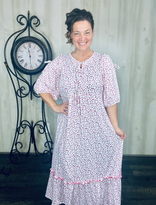 Sabrina Ivory & Fuchsia Floral