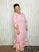 Pink Spring Mix Textured Dress