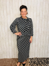 Amy Black Polkadot Bodre Pencil Skirt-Regular & Plus