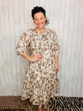 Day In The Park- Brown Floral Dress