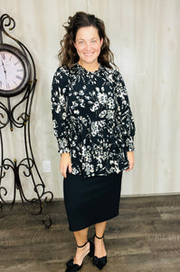 Tabby Black & Leopard Top