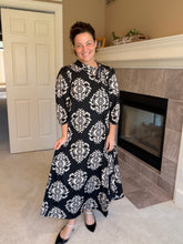 Power On The Day Dress-Black & Cream