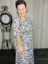 Leopard & Tan Mesh Overlay Dress