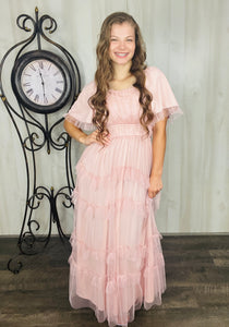 Dreaming Princess Maxi Dress- Pink