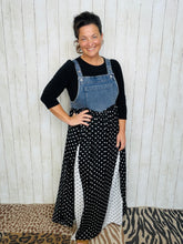 Polkadot & Jean Jumper/Denim Bib Dress