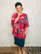 Pink & Teal Floral Tunic