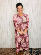 Missy Midi Length Pink & Brown