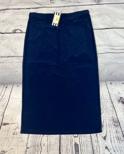 Amy Dark Navy Pencil Skirt-Regular & Plus