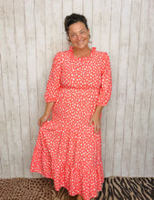 Tasha Coral & Dot Dress