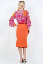 Miss Amy Pencil Skirt (Regular & Plus)- Orange