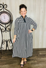 Jaqueline Vintage & Zipper Dress- Houndstooth