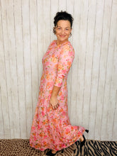 Stunning Pink & Floral Mesh Lace Dress