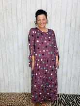 Lori Drop Waist Lilac & Polkadot Dress