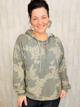 Fanny Gray & Taupe Rose Hoodie