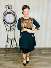 Glorious Black & Leopard Ruffle Tunic (Style 2)