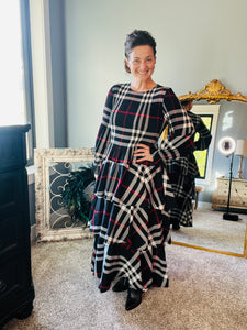 Georgia Plaid Dress- Tan or Red Plaid