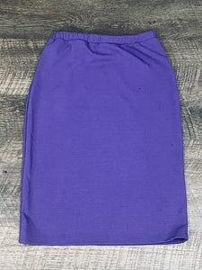 Laura Purple Pencil Style Skirt-Textured (REGULAR & PLUS)
