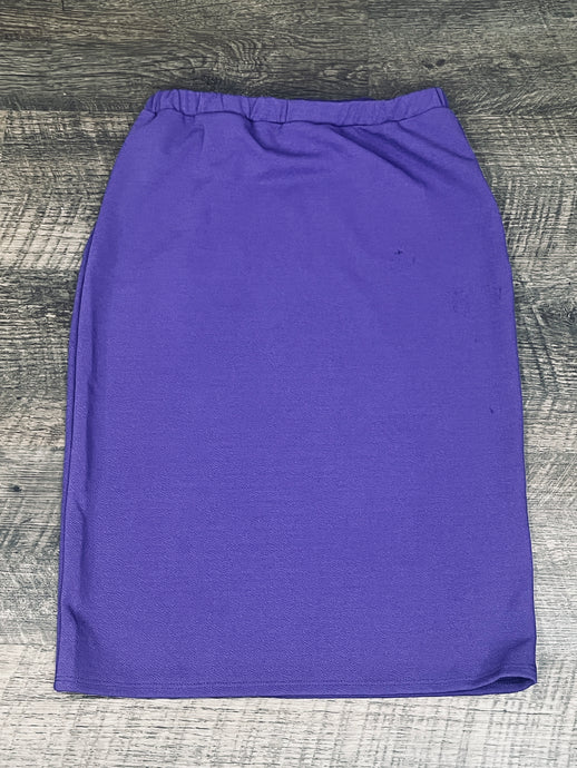 Laura Purple Pencil Style Skirt-Textured (REGULAR & PLUS)