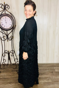 Ruffles & Class Dress- Black