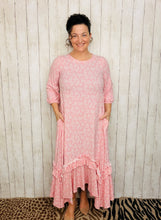 Michella High Low Dress-Pink Paisley