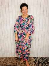 Juliet Ruffle Dress- Black Floral