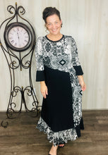 Raquel Black & Paisley Print Dress