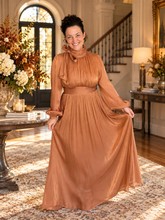 Stunning In Shimmer Dress- Copper