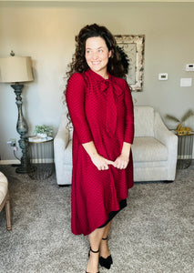 Flash of Style Tunic- Burgundy Honeycomb