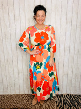 Amanda Orange Floral Dress