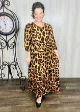 Amanda Leopard Ruffle Dress