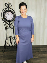 Ribbed Lounge Dress- Eggplant