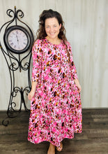 Tonya Marie Tiered Dress-Pink Leopard