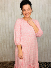 Michella High Low Dress-Pink Paisley