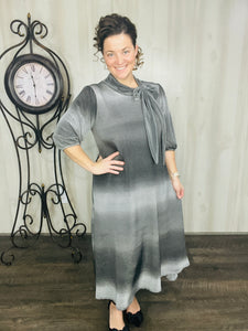 Suzanne Ombre Charcoal Dress